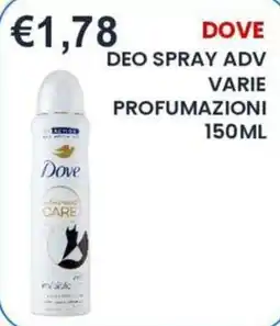 Caramico Dove deo spray adv offerta
