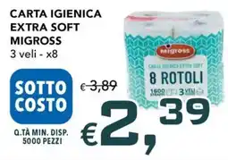 Migross Supermercati e Market Carta igienica extra soft Migross offerta