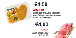 Caramico Amadori ortaiola spinaci / condon blue / birbe / cotolette maxi offerta