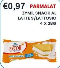 Caramico Parmalat Zymil snack al latte s/lattosio offerta
