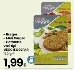 Despar Burger veggie Bio Spinaci offerta