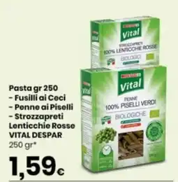 Despar Penne 100% Piselli Verdi Vital offerta