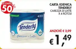 Coal City Carta igienica Tenderly Carezza di latte offerta