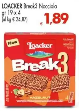 Despar Loacker Break3 Nocciola offerta