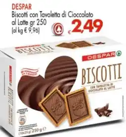 Despar Biscotti con Tavoletta di Cioccolato al Latte offerta