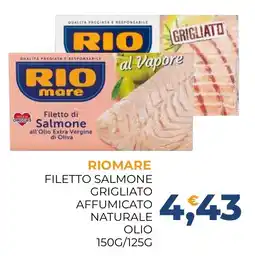 Moderna Riomare filetto salmone grigliato affumicato naturale olio offerta