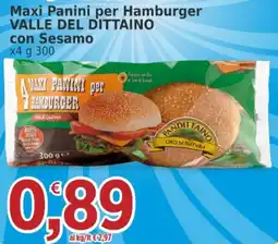 Market Ingross Maxi Panini per Hamburger Valle del Dittaino con Sesamo offerta
