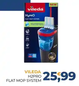 Moderna Vileda H2Pro flat mop system offerta