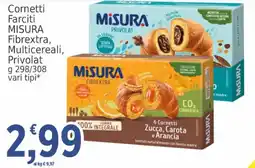Market Ingross Cornetti Farciti MISURA Fibrextra, Multicereali, Privolat offerta