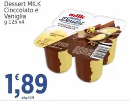 Market Ingross milk crema Dessert Cioccolato e Vaniglia offerta