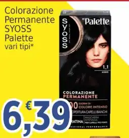 Market Ingross Colorazione permanente SYOSS Palette offerta