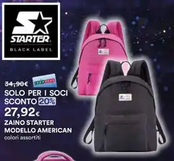 Ipercoop Zaino starter modello american offerta