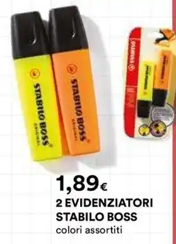 Ipercoop 2 evidenziatori stabilo boss offerta