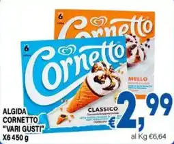 DEM Algida Cornetto vari gusti offerta
