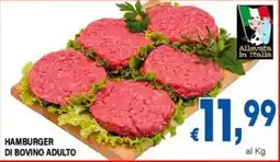 DEM Hamburger di bovino adulto offerta