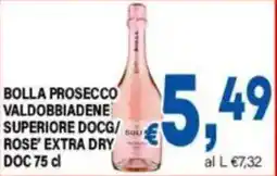 DEM Bolla Prosecco Valdobbiadene Superiore DOCG Rose' Extra Dry offerta