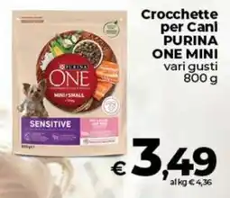 Ipercoop Radenza Crocchette per Cani Purina One Mini Sensitive offerta