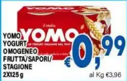 DEM Yomo yogurt omogeneo frutta/sapori/stagione offerta