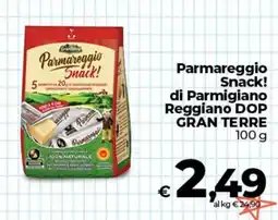 Ipercoop Radenza Parmareggio Snack! di Parmigiano Reggiano DOP GRAN TERRE offerta