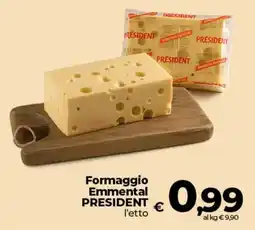 Ipercoop Radenza Formaggio Emmental President offerta