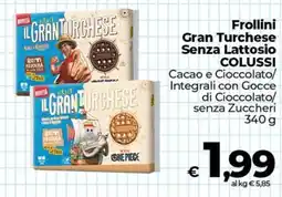Ipercoop Radenza Frollini Gran Turchesese senza lattosio Colussi offerta