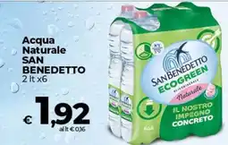 Ipercoop Radenza Acqua Naturale San Benedetto offerta