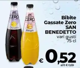 Ipercoop Radenza Bibite Gassate Zero San Benedetto offerta