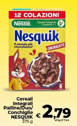 Ipercoop Radenza Cereali Integrali Palline/Duo/Conchiglie Nesquik offerta
