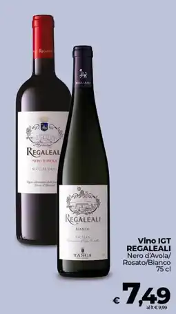 Ipercoop Radenza Vino IGT Regaleali Nero d'Avola/ Rosato/Bianco offerta
