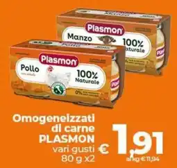 Ipercoop Radenza Omogeneizzati di carne PLASMON offerta
