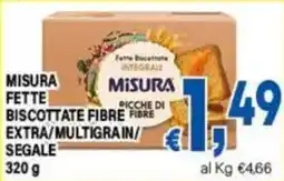 DEM Fette biscottate integrali Misura picche di fibre offerta