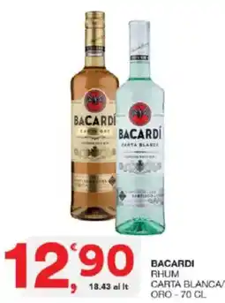 Sisa Bacardi rhum carta blanca/oro offerta