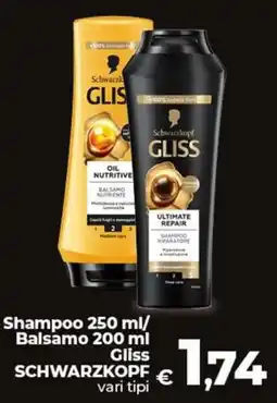 Ipercoop Radenza Shampoo Gliss offerta
