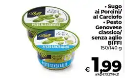 Ipercoop Radenza Pesto senza aglio Biffi offerta