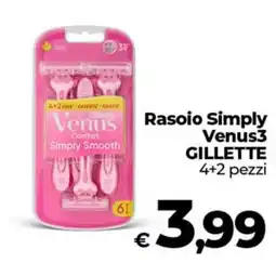 Ipercoop Radenza Rasoio Simply Venus3 Gillette offerta