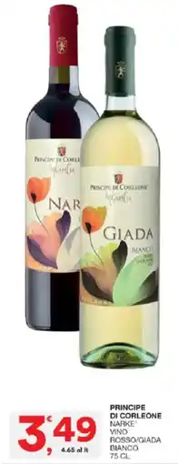 Sisa Principe di Corleone Narke' vino rosso/Giada vino bianco offerta