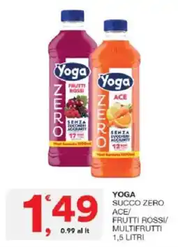 Sisa Yoga succo zero ace/frutti rossi/multifrutti offerta