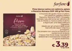 Ipercoop Radenza Pizza bianca rustica con salsiccia, patate e Pecorino Romano DOP Fior Fiore offerta
