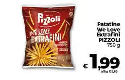 Ipercoop Radenza Patatine We Love Extrafini Pizzoli offerta