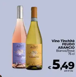 Ipercoop Radenza Vino Tinchitè Feudo Arancio offerta
