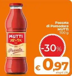 Ipercoop Radenza Passata di Pomodoro MUTTI offerta