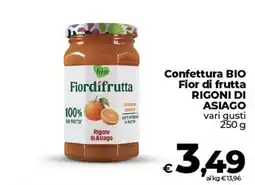 Ipercoop Radenza Confettura BIO Fior di frutta Rigoni di Asiago offerta