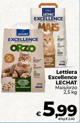 Ipercoop Radenza Lettiera Excellence LECHAT Mais/orzo offerta