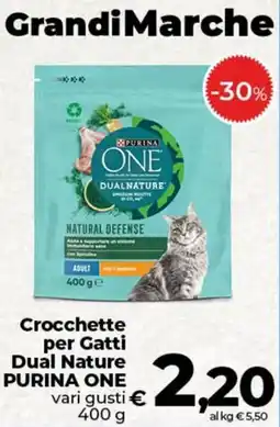 Ipercoop Radenza Crocchette per Gatti Dual Nature Purina One offerta