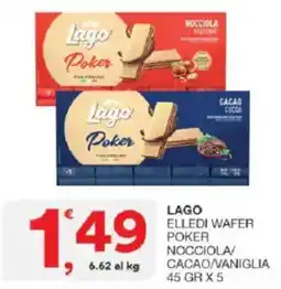 Sisa Lago Elledi wafer poker offerta