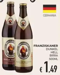 Eté Franziskaner Weissbier Dunkel Hell Birra offerta
