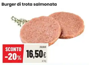 Burger di trota salmonata