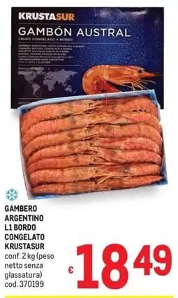 Metro Gambero argentino Krustasur offerta