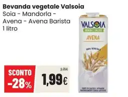 Coop Master Alleanza 3.0 Beverage vegetale Valsoia Avena offerta