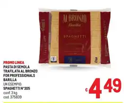 Metro Spaghetti al bronzo Barilla offerta